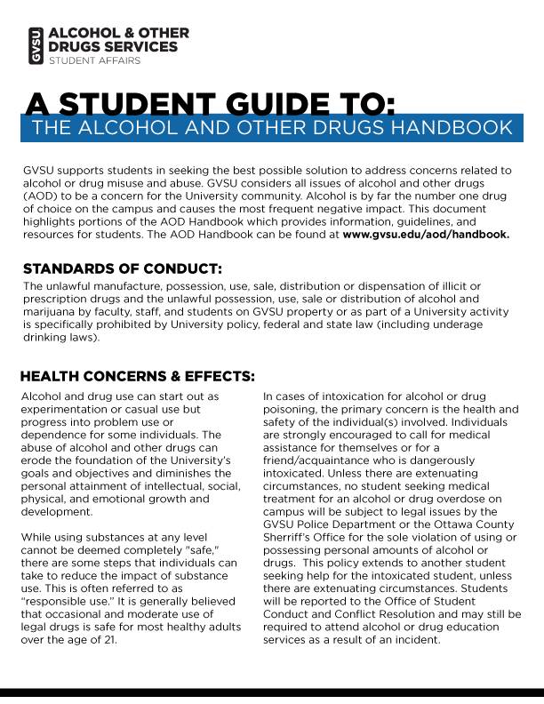 Student Guide to the AOD Handbook